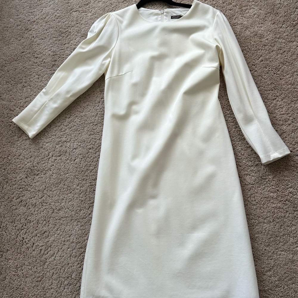 J. McLaughlin Cream Long Sleeve Dress